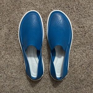 CROCS Men's Perforated Blue Loafers